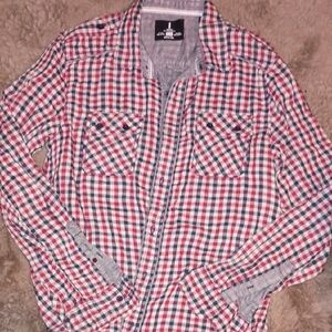 i jeans by Buffalo Red and Blue Checkered Shirt